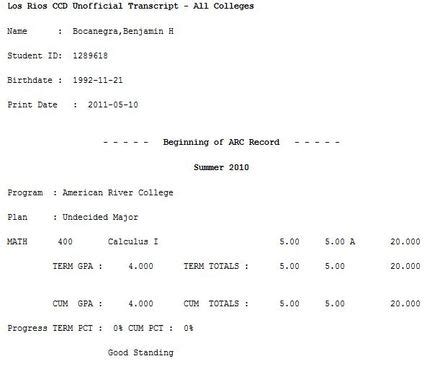 sacramento city college transcripts.